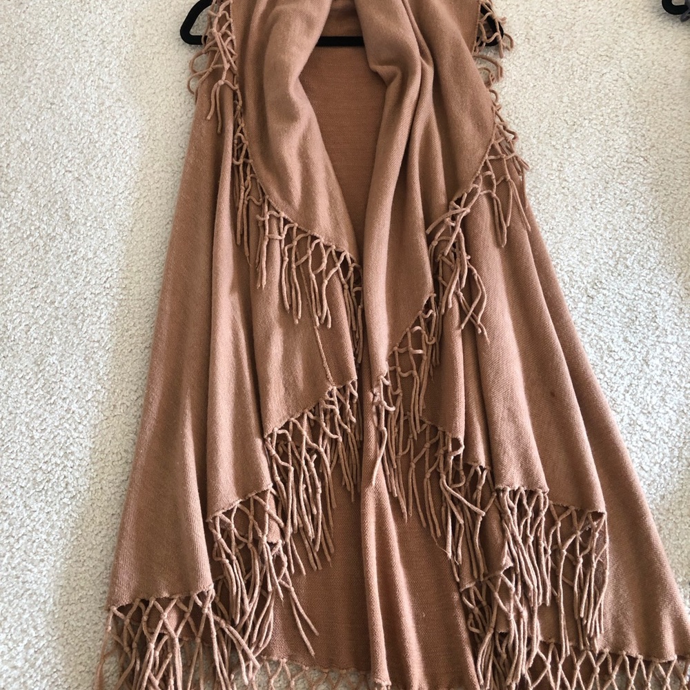 Fringe oversized vest